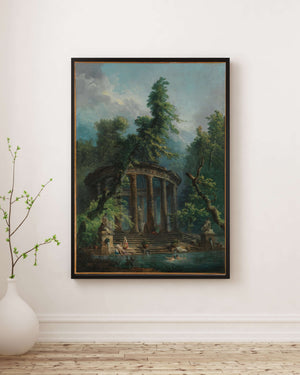 Hubert Robert - Yıkanma Havuzu Fine Art Baskı