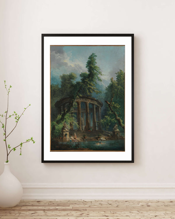 Hubert Robert - Yıkanma Havuzu Fine Art Baskı