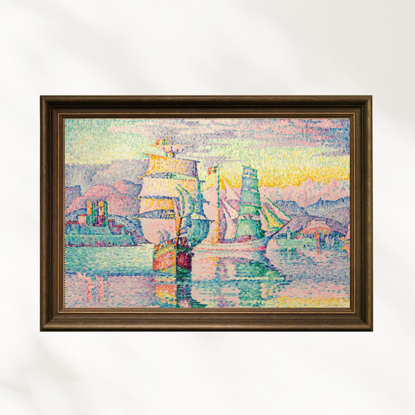 Paul Signac - Antibes'te İki Direkli Yelkenliler
