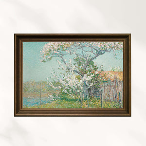 Childe Hassam - Eski Lyme'da Çiçek Açan Elma Ağaçları fine art baskı