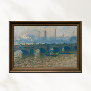 Claude Monet - Waterloo Bridge - Overcast fine art baskı