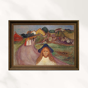 Edvard Munch - Åsgårdstrand'da Sokak fine art baskı