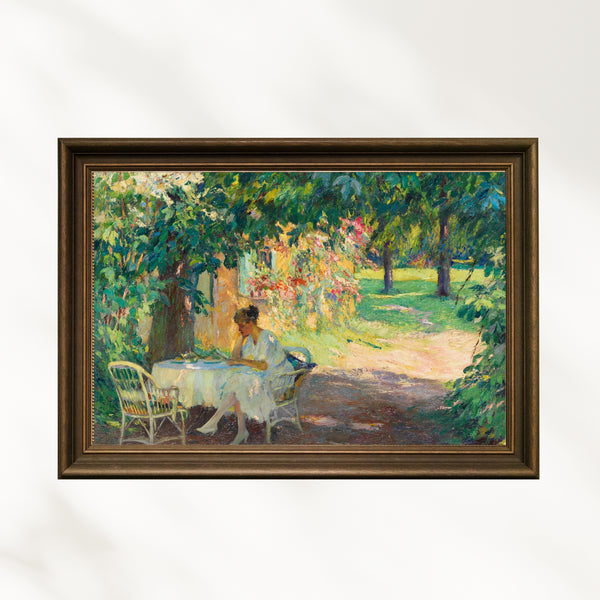 Edward Cucuel - Starnberg Gölü'ndeki Sanatçı Villasının Bahçesinde Yaz