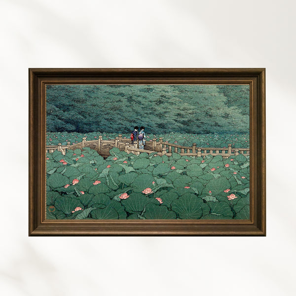 Kawase Hasui - Shiba'daki Benten Tapınağı Göleti