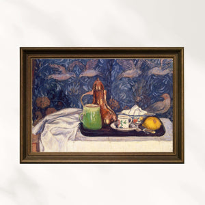 Camille Pissarro - Kahve Demliği ile Natürmort fine art baskı