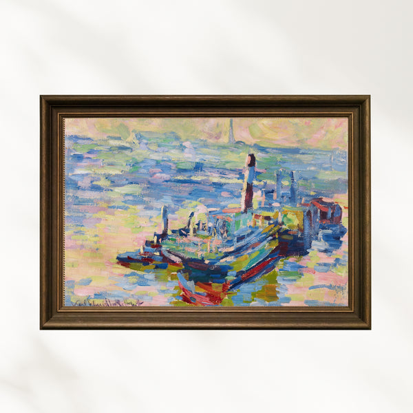 Elbe'de Sabah Fine Art Baskı