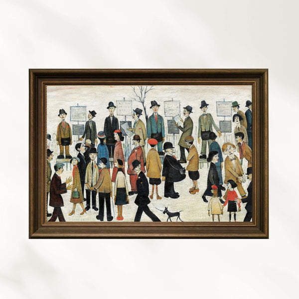 L.S Lowry - Kuzeyde Bir Yarış Günü Fine Art Baskı