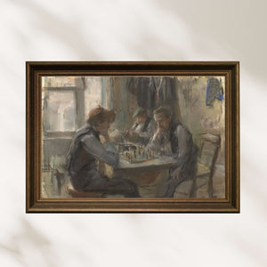 Isaac Israels - Satranç Oyuncuları Poster