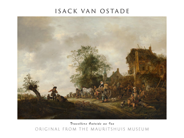Isack van Ostade-Bir Hanın Dışındaki Gezginler fine art baskı