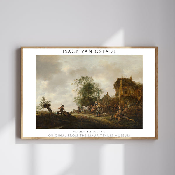 Isack van Ostade-Bir Hanın Dışındaki Gezginler poster