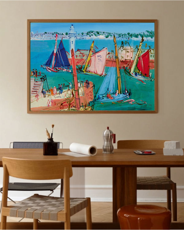 Jean Dufy - Üç Müzisyen Palyaço fine art baskı