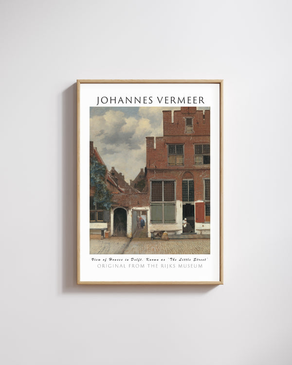 Johannes Vermeer - Delft'teki Küçük Sokak Olarak Bilinen Evlerin Görünümü poster