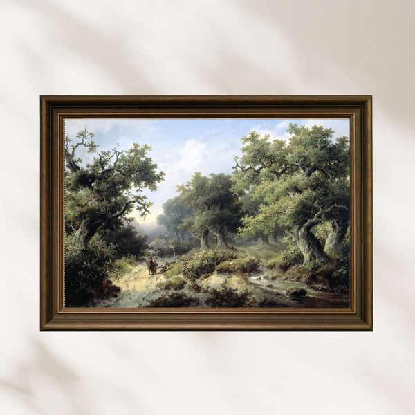 Jacob Cremer - Yolcularla Orman Manzarası Poster