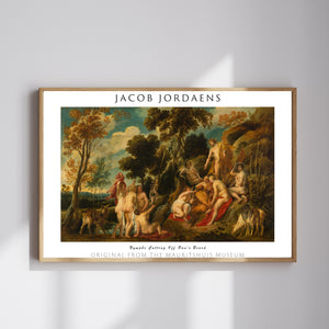 Jacob Jordaens-Pan’ın Sakalını Kesen Nymfler poster