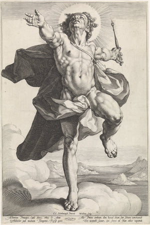 Jacob Matham - Helios Olarak Apollon fine art baskı