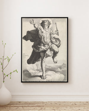 Jacob Matham - Helios Olarak Apollon fine art baskı