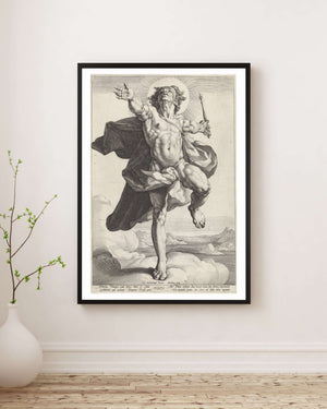 Jacob Matham - Helios Olarak Apollon fine art baskı