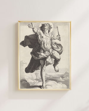 Jacob Matham - Helios Olarak Apollon fine art baskı