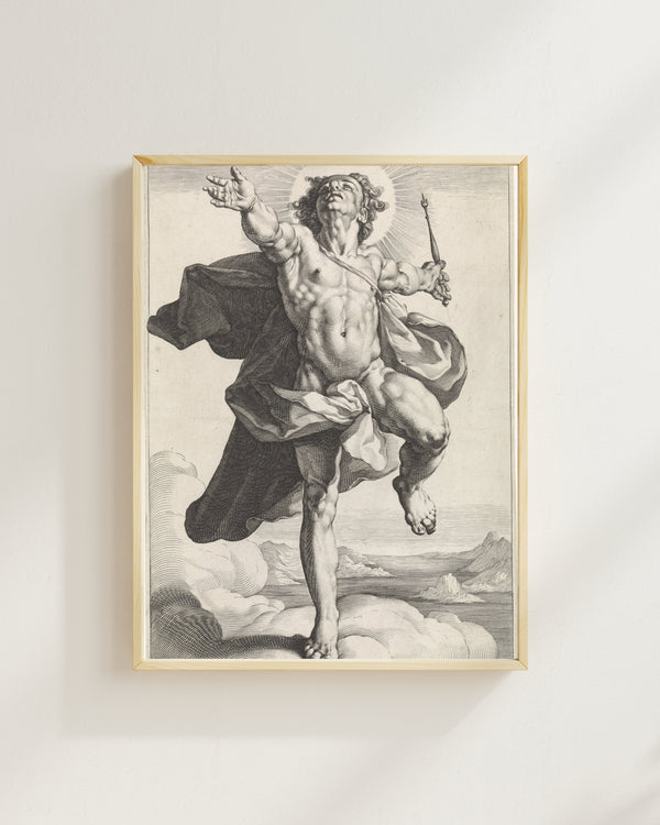 Jacob Matham - Helios Olarak Apollon fine art baskı
