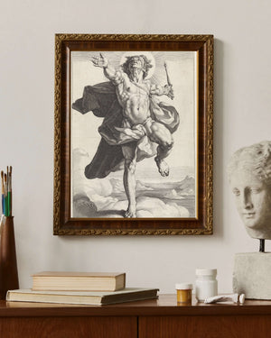 Jacob Matham - Helios Olarak Apollon fine art baskı