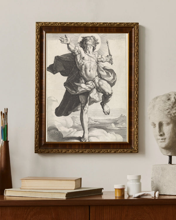 Jacob Matham - Helios Olarak Apollon fine art baskı