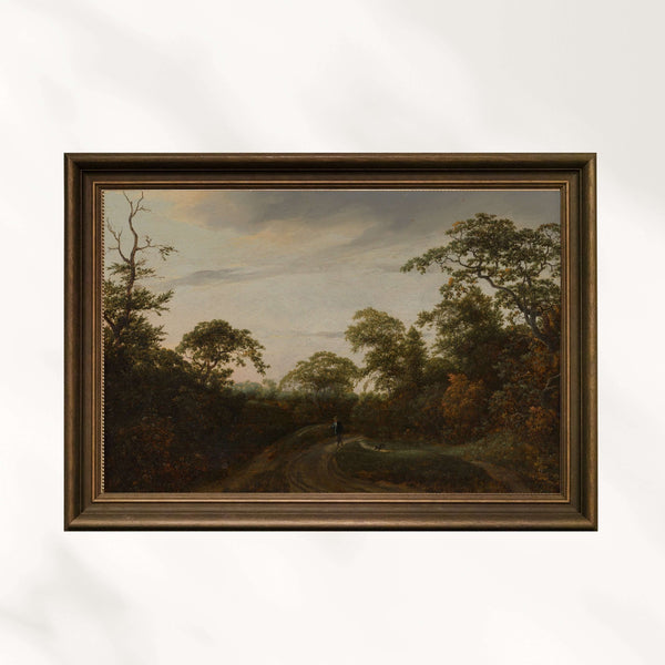 Jacob van Ruisdael - Alacakaranlıkta Orman Yolunda