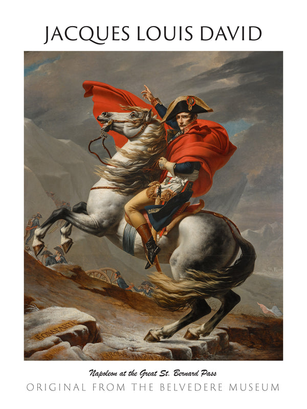 Jacques Louis David-Büyük St. Bernard Geçidi'nde Napolyon fine art baskı