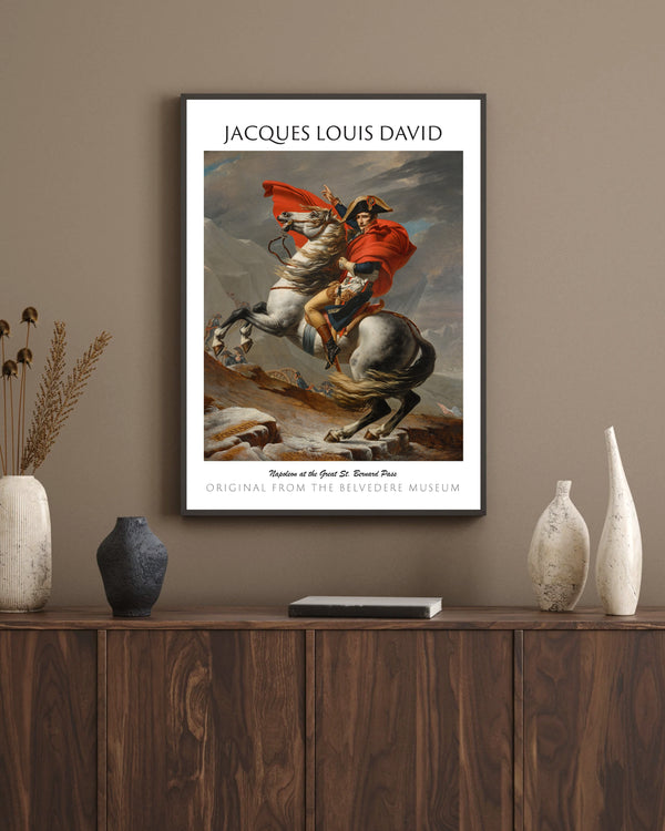 Jacques Louis David-Büyük St. Bernard Geçidi'nde Napolyon çerçeve