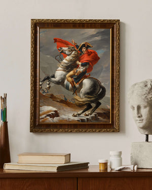 Jacques Louis David - Büyük St. Bernard Geçidi'nde Napolyon çerçeve