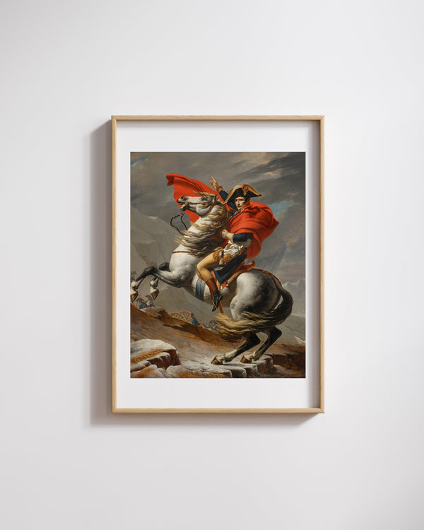 Jacques Louis David - Büyük St. Bernard Geçidi'nde Napolyon fine art baskı