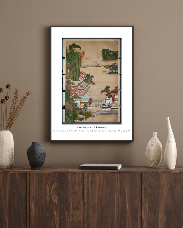 Anonim - Köşklerle Manzara çerçeve