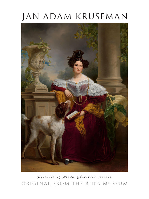 Jan Adam Kruseman - Alida Christina Assink'in Portresi fine art baskı