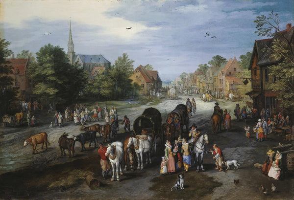 Jan Brueghel the Elder - Schelle Köyü Manzarası Tablo