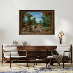 Jan Brueghel the Elder - Gezginli Orman Manzarası Fine Art Baskı