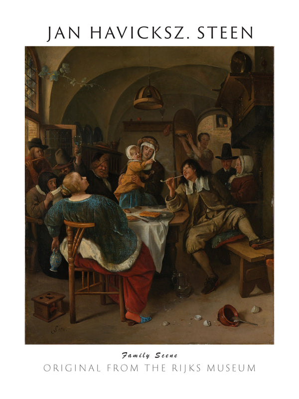 Jan Havicksz. Steen - Aile Sahnesi fine art baskı