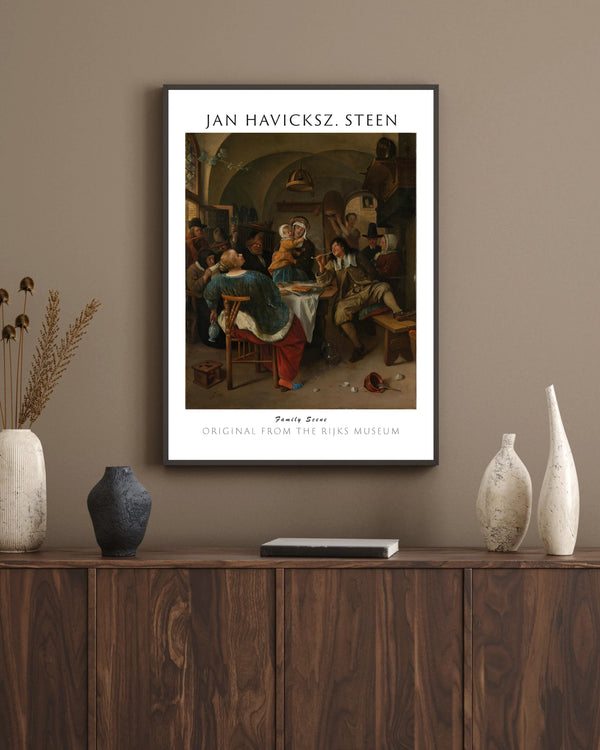 Jan Havicksz. Steen - Aile Sahnesi çerçeve
