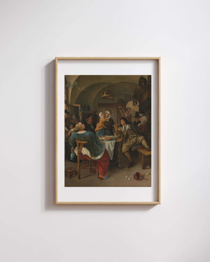 Jan Havicksz. Steen - Aile Sahnesi Fine Art Baskı