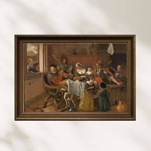 Jan Havicksz. Steen - Neşeli Aile Poster