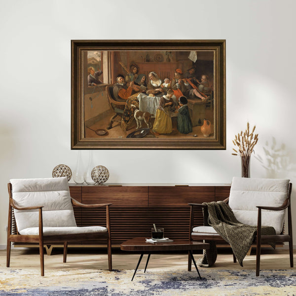Jan Havicksz. Steen - Neşeli Aile Çerçeve