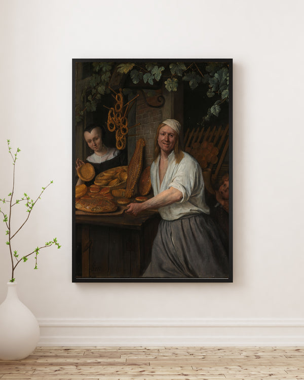 Jan Havicksz. Steen - Fırıncı Çifti Poster