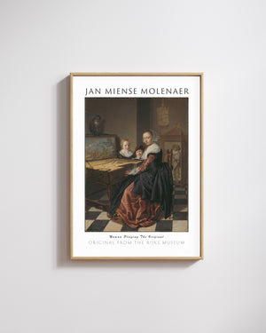Jan Miense Molenaer - Virginal Çalan Kadın poster
