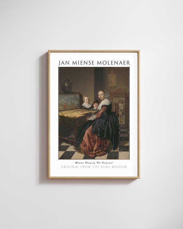Jan Miense Molenaer - Virginal Çalan Kadın poster