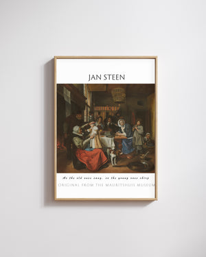 Jan Havicksz. Steen-Büyükler Ne Söylerse Küçükler de Onu Söyler poster