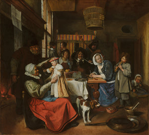 Jan Havicksz. Steen - Büyükler Ne Söylerse Küçükler de Onu Söyler tablo