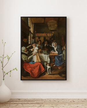 Jan Havicksz. Steen - Büyükler Ne Söylerse Küçükler de Onu Söyler poster