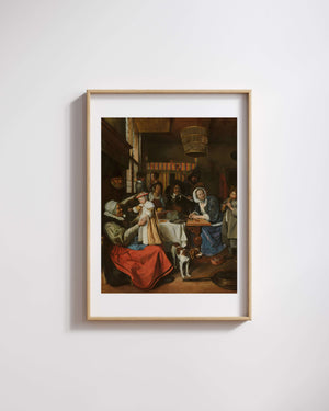 Jan Havicksz. Steen - Büyükler Ne Söylerse Küçükler de Onu Söyler fine art baskı