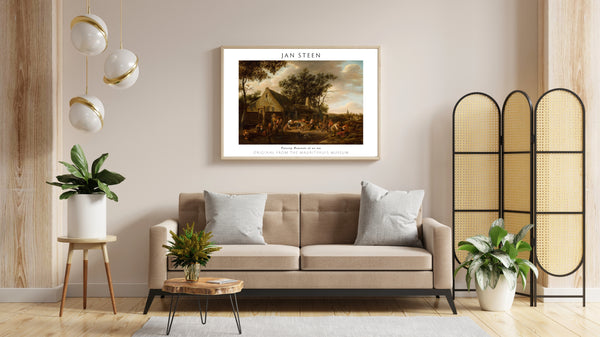 Jan Havicksz. Steen-Bir Hanın Önünde Dans Eden Köylüler çerçeve