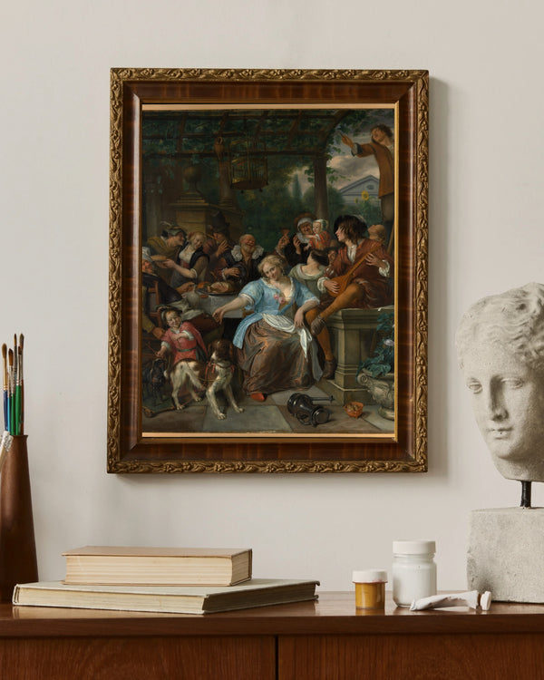 Jan Havicksz. Steen - Terastaki Şen İnsanlar Çerçeve