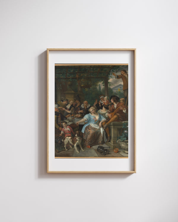 Jan Havicksz. Steen - Terastaki Şen İnsanlar Fine Art Baskı