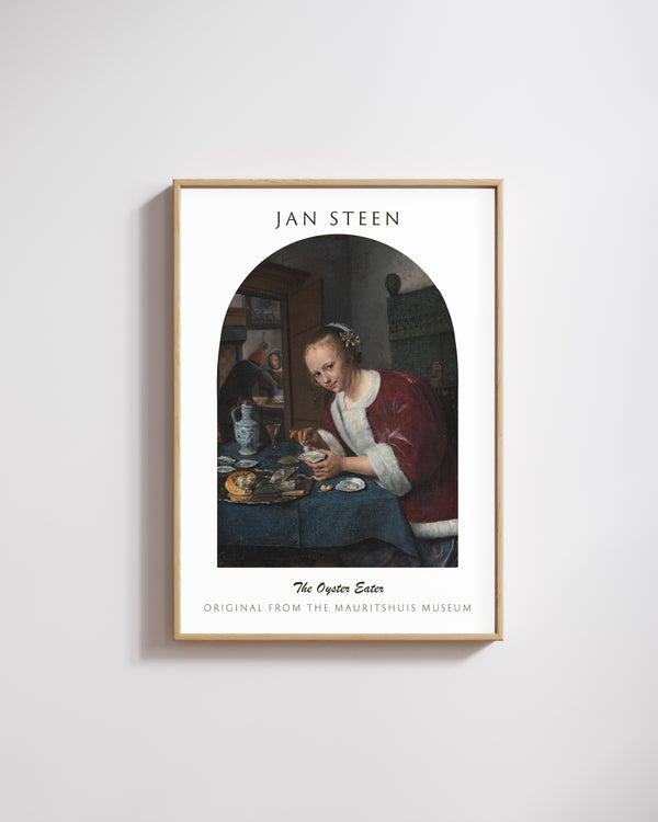 Jan Havicksz. Steen-İstiridye Yiyen Genç Kadın poster